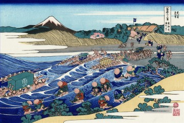 Die Fuji aus der Kanaya auf der tokaido Katsushika Hokusai Ukiyoe Ölgemälde